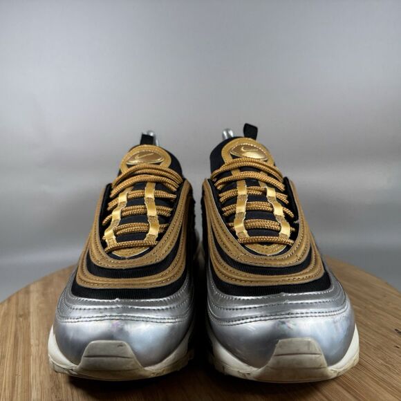 Nike‎ Womens Air Max 97 AQ4137-700 Gold Running Shoes Sneakers Size 7.5 - Picture 2 of 8